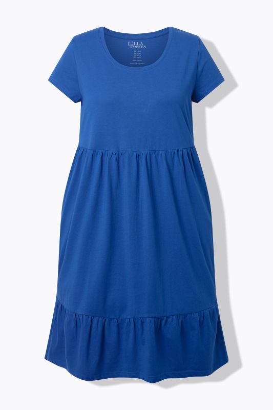 Flounce Hem A-Line Jersey Pocket Dress