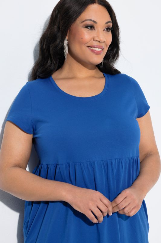 Flounce Hem A-Line Jersey Pocket Dress