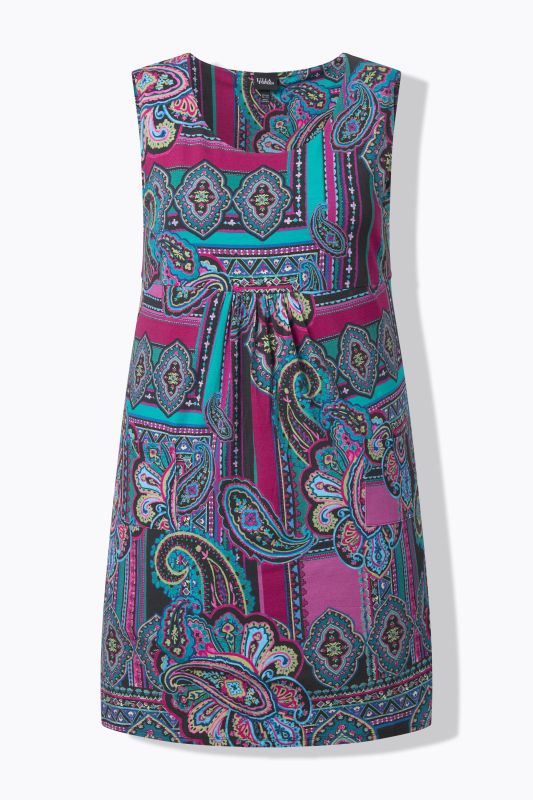 Sleeveless Allover Printed Jersey Dress