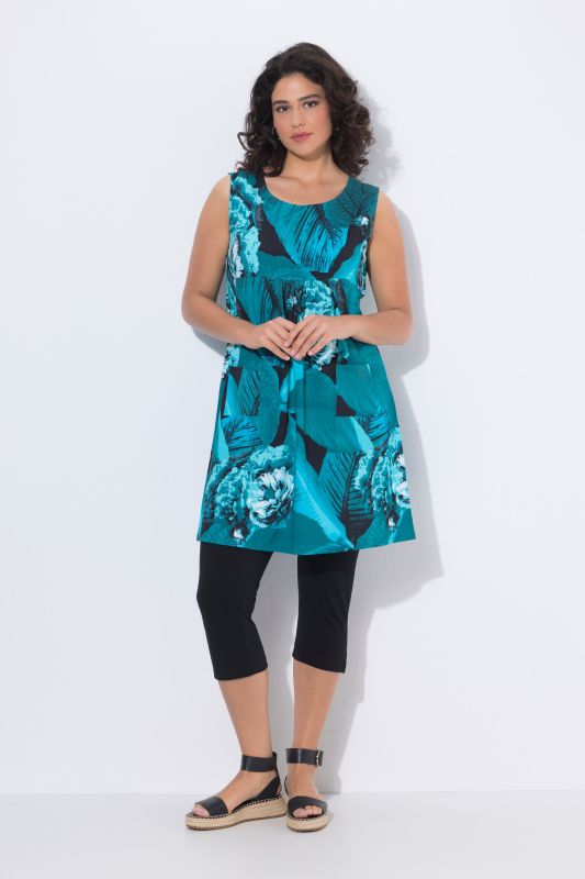Sleeveless Allover Printed Jersey Dress