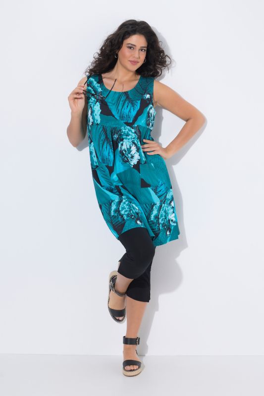 Sleeveless Allover Printed Jersey Dress