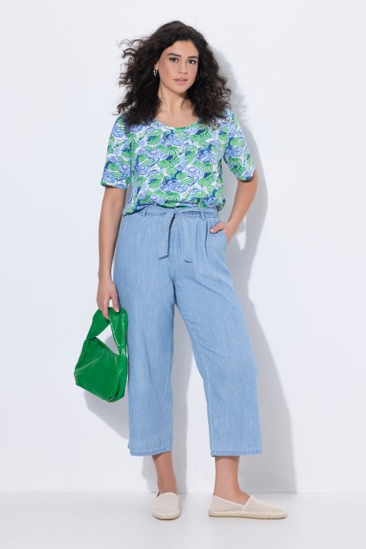 Панталон от лиосел с широки крачоли