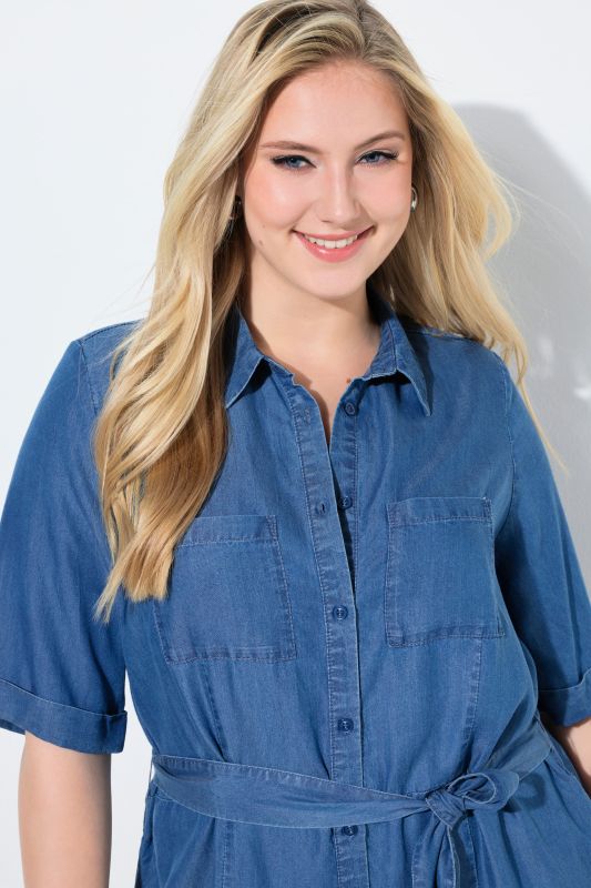 Рокля с дънкова визия от лиосел