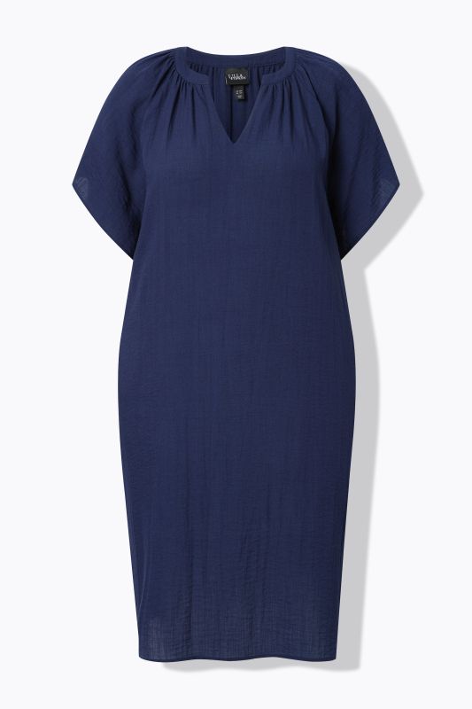 Рокля ленена с джобове