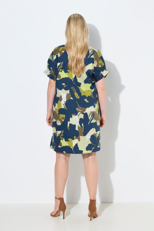 Рокля с флорален принт в земни цветове