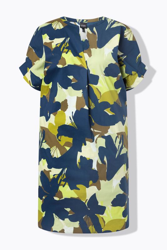 Рокля с флорален принт в земни цветове