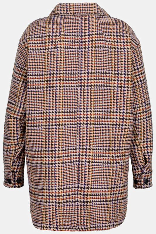 Houndstooth Check Button Front Jacket
