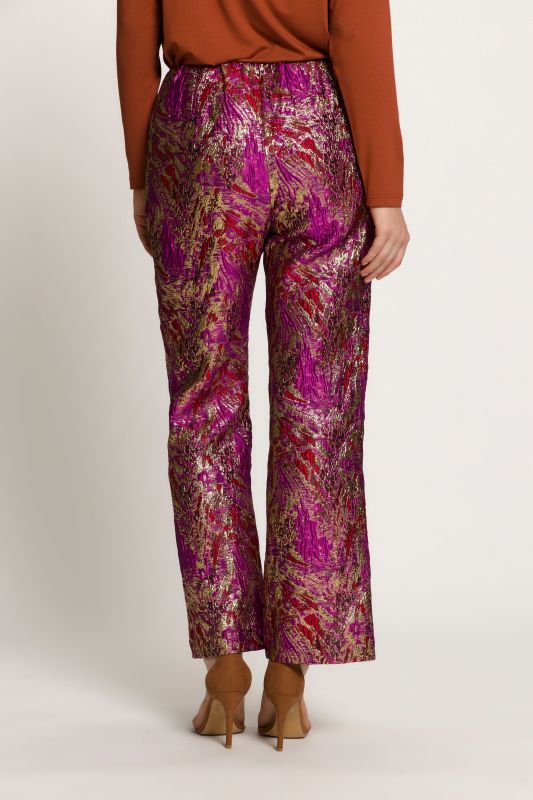 Glitter Detail Brocade Wide Leg Mary Fit Pants