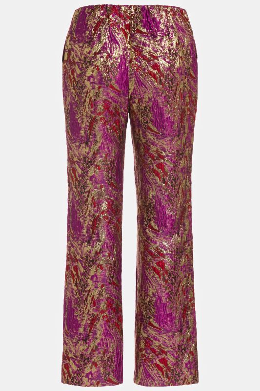 Glitter Detail Brocade Wide Leg Mary Fit Pants