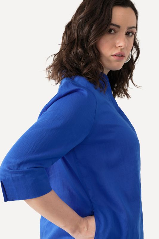 Extra Long 3/4 Sleeve Shirt Dress