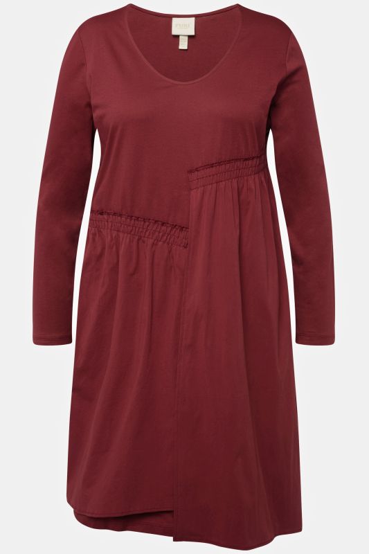 Eco Cotton Asymmetric Cross Seam Dress