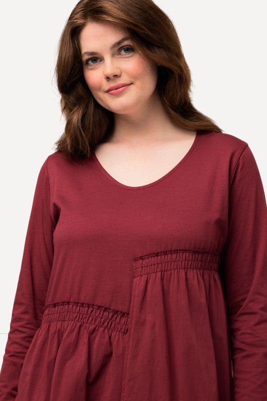 Eco Cotton Asymmetric Cross Seam Dress