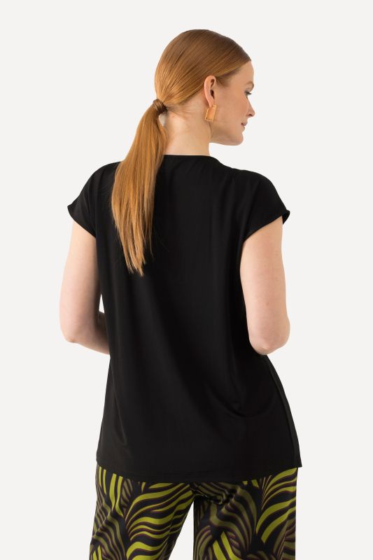 Knot Detail Cap Sleeve Slinky Tee
