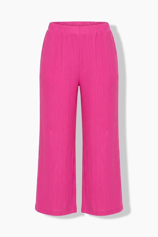 Textured Crepe Wide Leg Culottes
