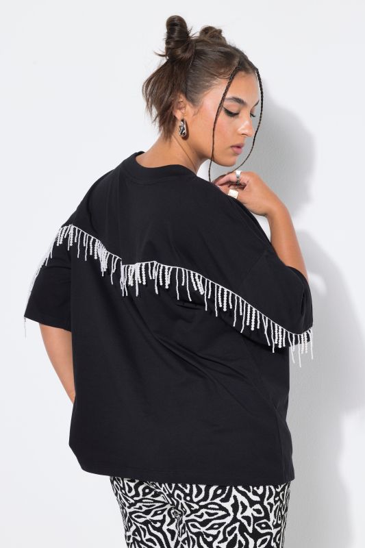 Pearl Fringe Oversized Tee