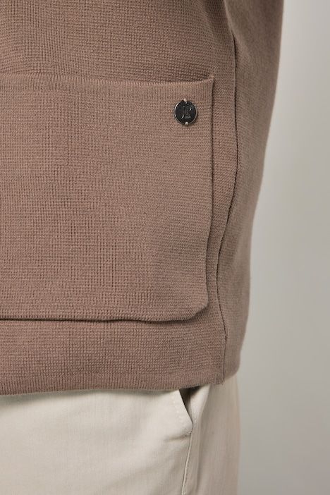 Knitted jacket, FLEXNAMIC®, Milano knitwear, lapel collar, up to 8 XL