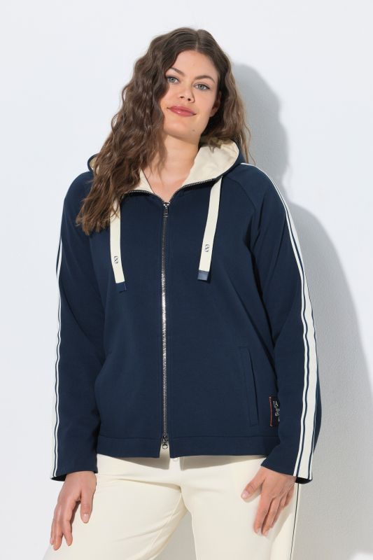 Side Stripe Zip-Up Sweatshirt