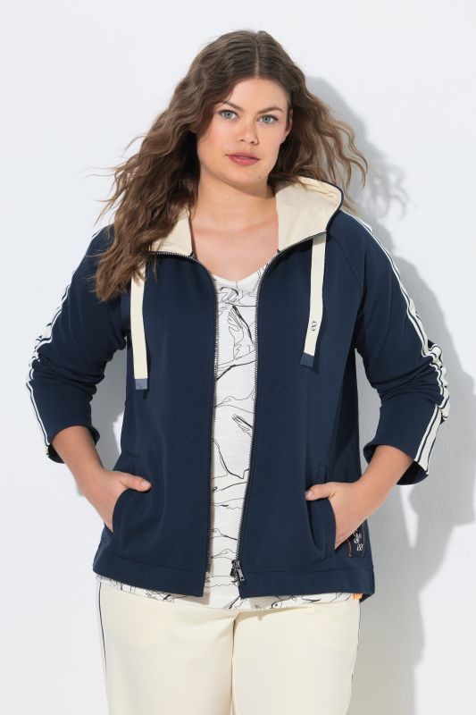 Side Stripe Zip-Up Sweatshirt