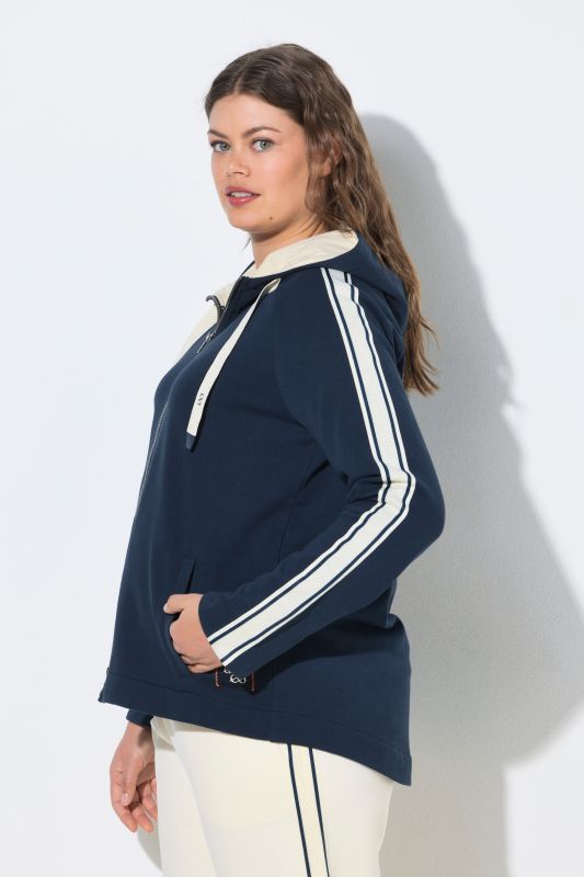 Side Stripe Zip-Up Sweatshirt