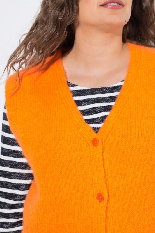 Neon Orange Sweater Vest
