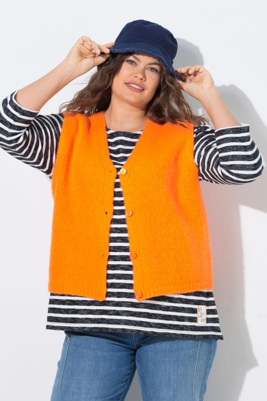 Neon Orange Sweater Vest