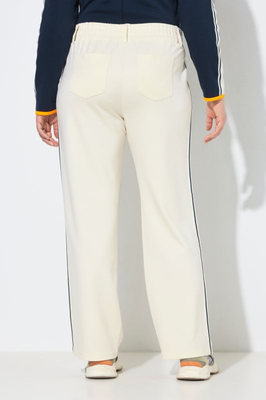 Side Stripe Elastic Waist Pants