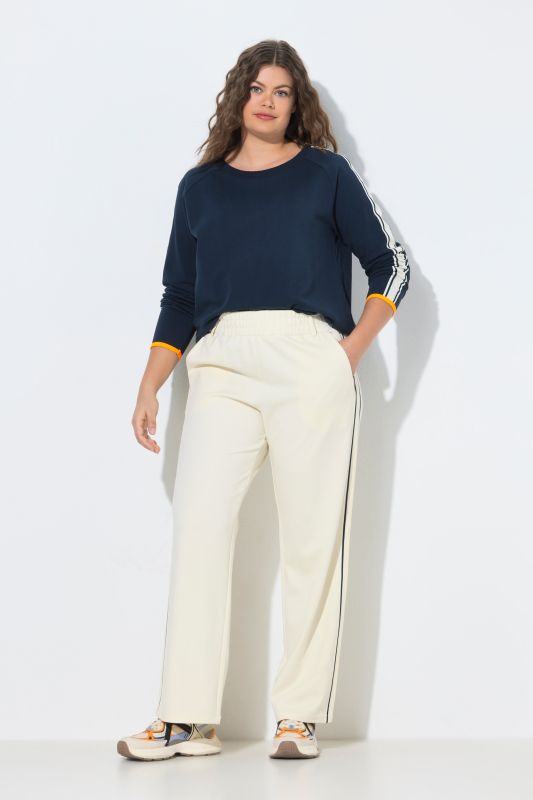 Side Stripe Elastic Waist Pants