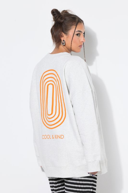 Sweatshirt, oversized shape, back bow print
