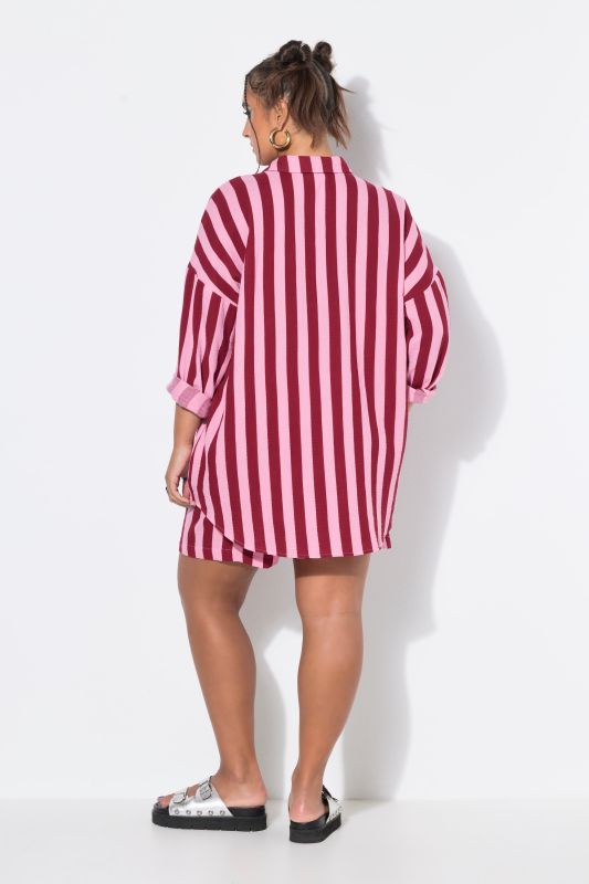 shirt blouse, oversized, muslin, stripes, long sleeve