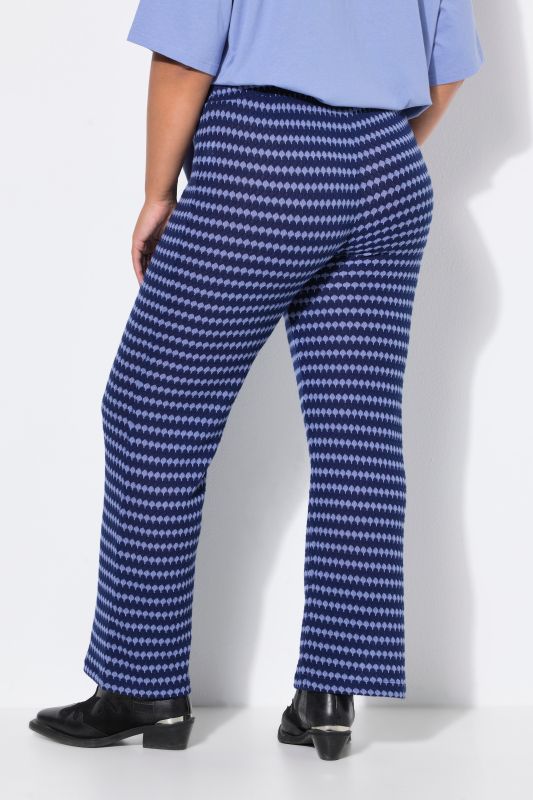Textured Stripe Elastic Waist Pants