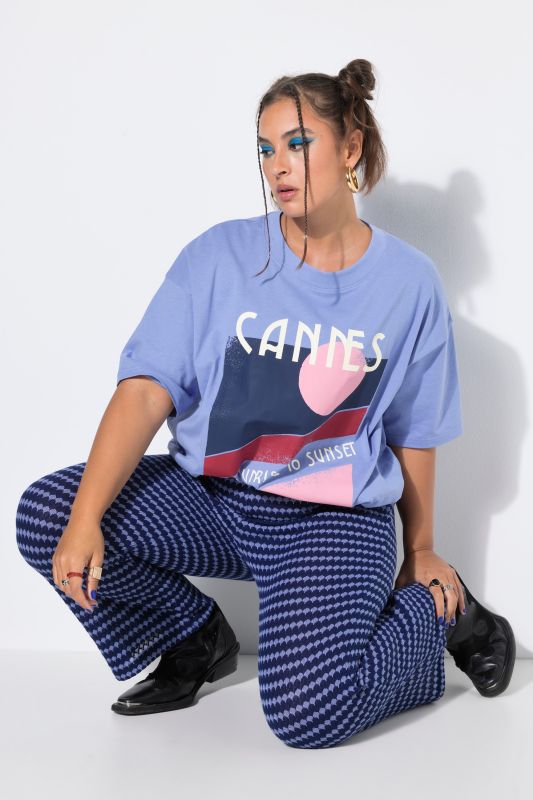 Textured Stripe Elastic Waist Pants
