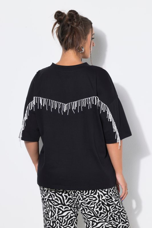 Pearl Fringe Oversized Tee