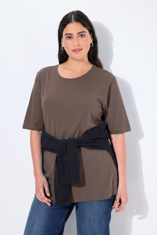 Basic Round Neck Short Sleeve Relaxed Fit  Tee