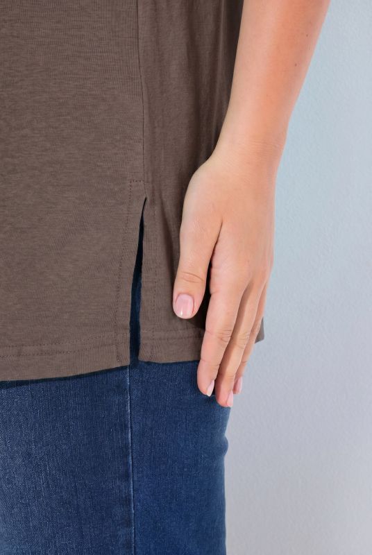 Basic Round Neck Short Sleeve Relaxed Fit  Tee