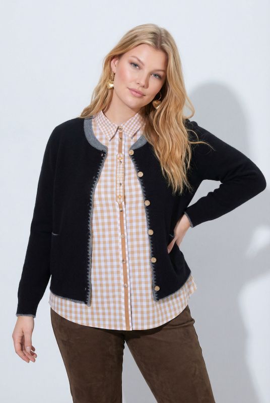 Knit Deer Motif Cardigan