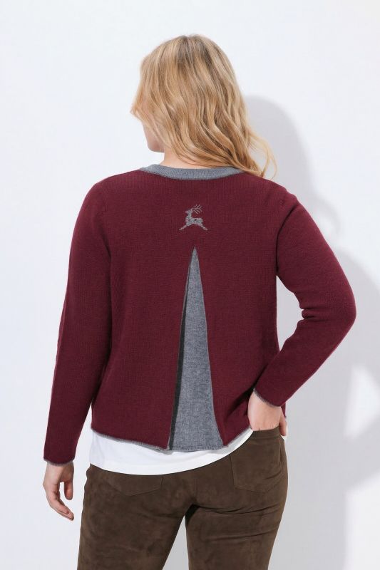Knit Deer Motif Cardigan