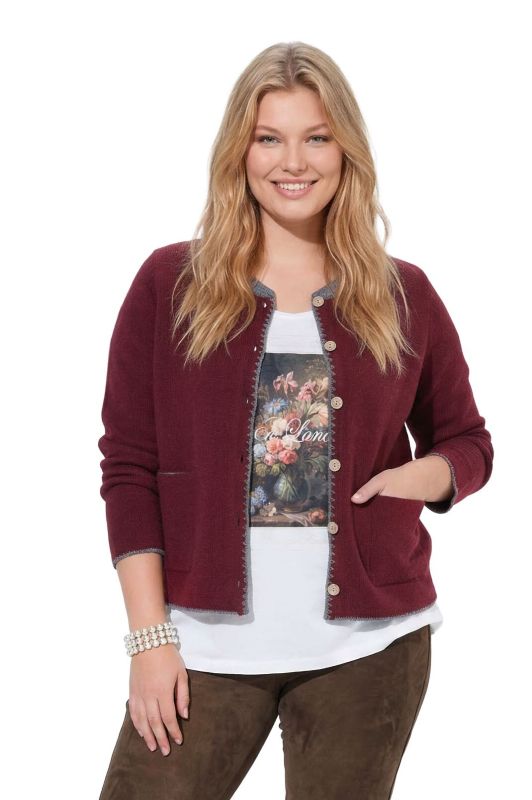 Knit Deer Motif Cardigan