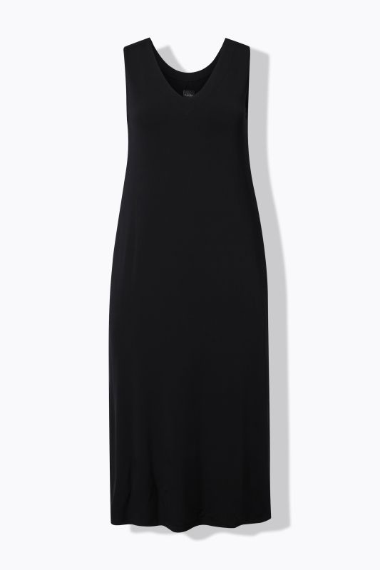 Sleeveless Stretch Knit V-Neck Dress