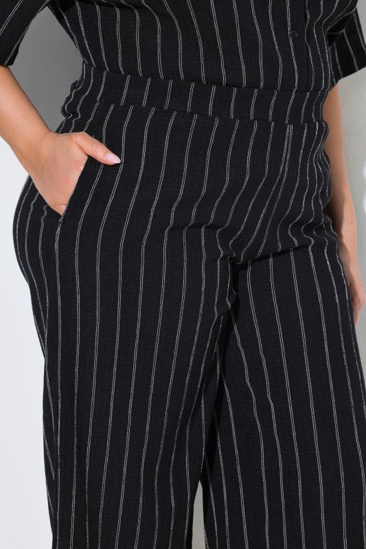 Pinstripe Wide Leg Pants