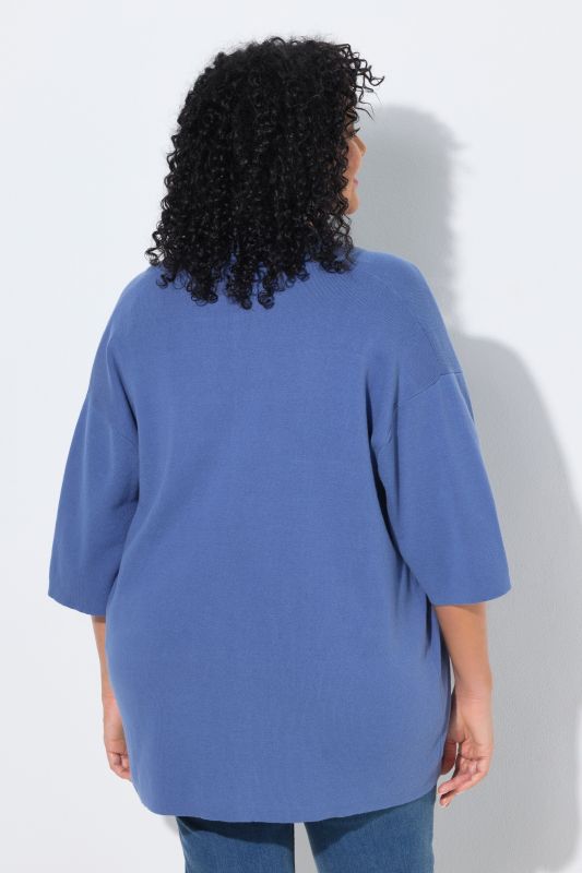 Oversized Shawl Collar 3/4 Sleeve Cardigan