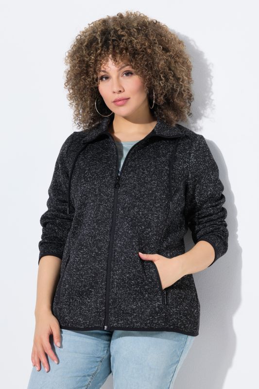 Heather Knit Fleece Jacket
