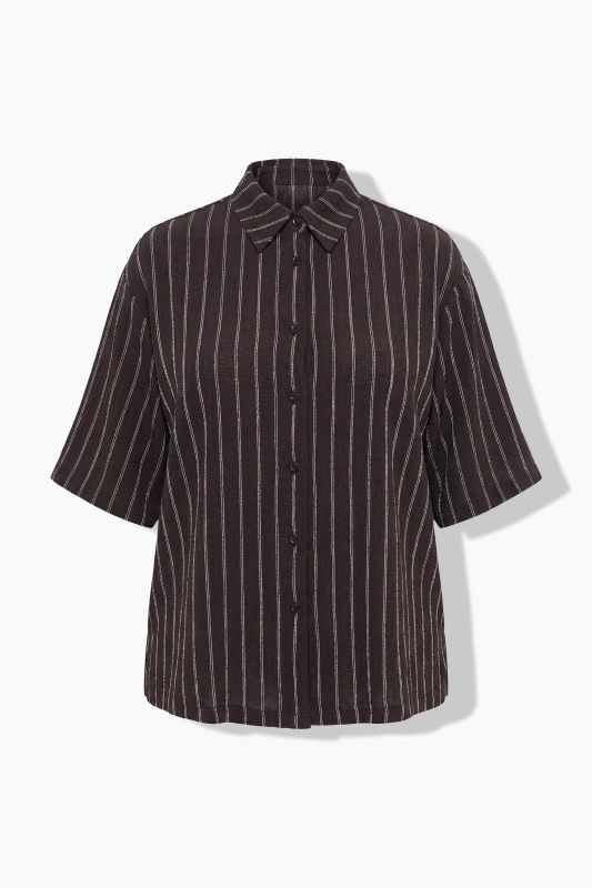 Striped Short Sleeve Jersey Blouse