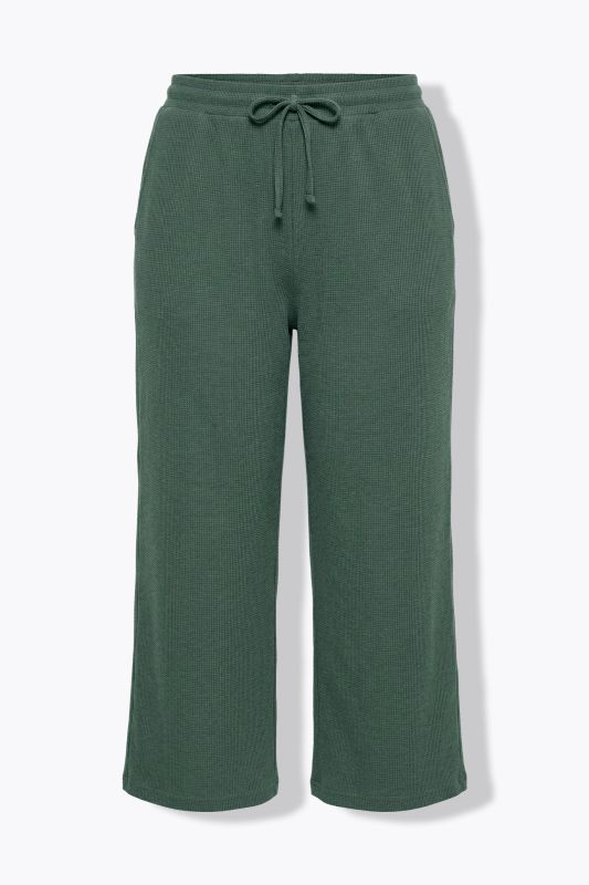 Eco Cotton Waffle Texture Elastic Waist Culottes