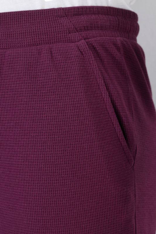 Eco Cotton Waffle Texture Elastic Waist Culottes