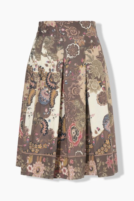 Country Paisley Comfort Waist Pleated Skirt