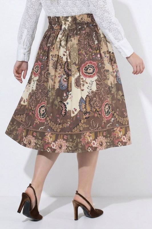 Country Paisley Comfort Waist Pleated Skirt