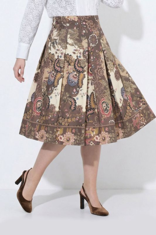 Country Paisley Comfort Waist Pleated Skirt