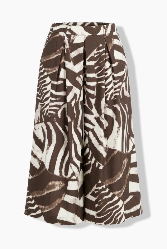 Zebra Print Comfort Waist Culottes