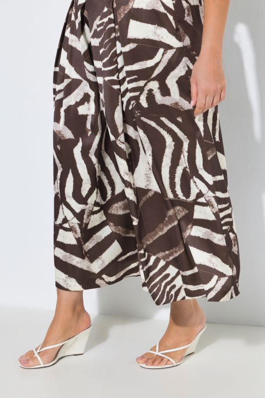 Zebra Print Comfort Waist Culottes