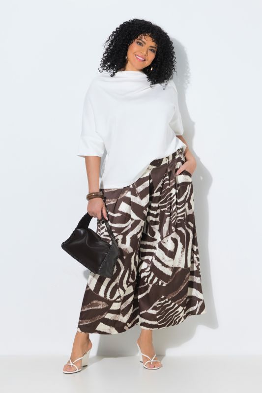 Zebra Print Comfort Waist Culottes